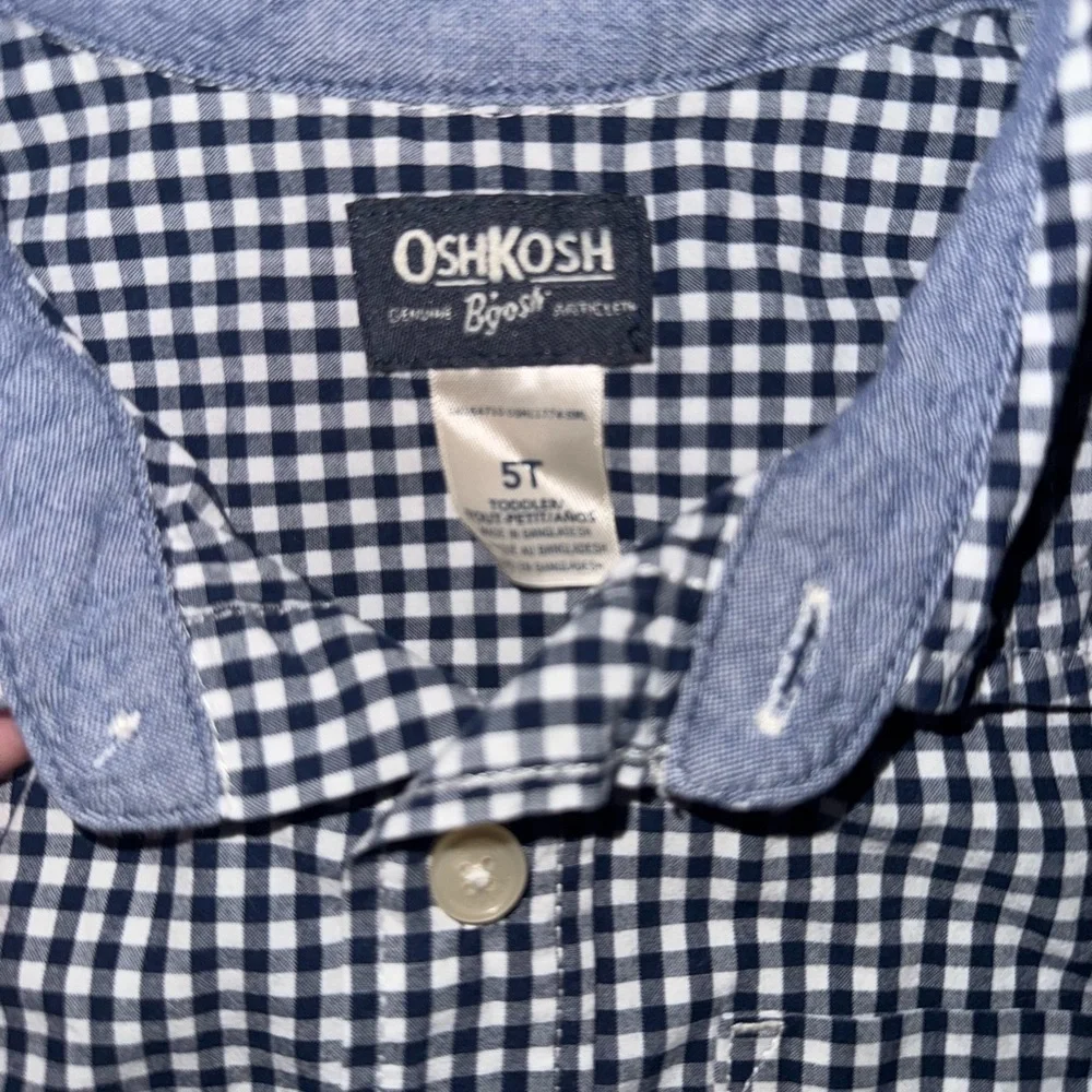 OshKosh B'gosh Navy and White Checkered Shirt